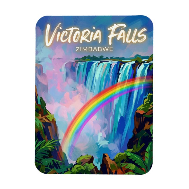 Victoriafallen Zimbabwe Magnet (Vertikal)
