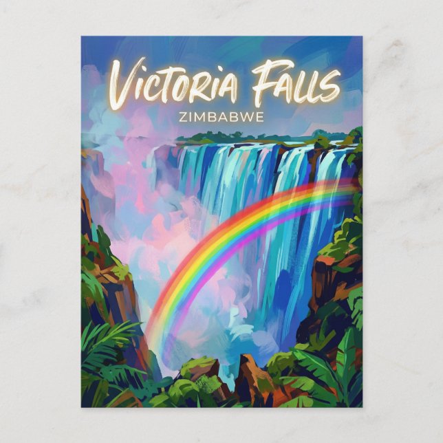 Victoriafallen Zimbabwe Vykort (Framsida)