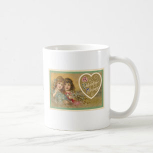 Victorian A Valentine Message 2 Girls Mugg