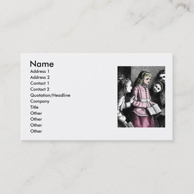 Victorian Affärskort Visitkort (Framsida)