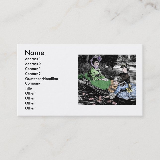 Victorian Affärskort Visitkort (Framsida)