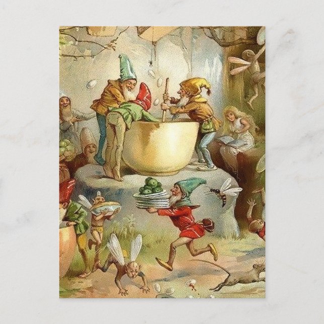 ’Victorian Älvors’ by E S Hardy Helg Vykort (Framsida)