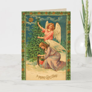 Victorian Angel-julkort Helgkort