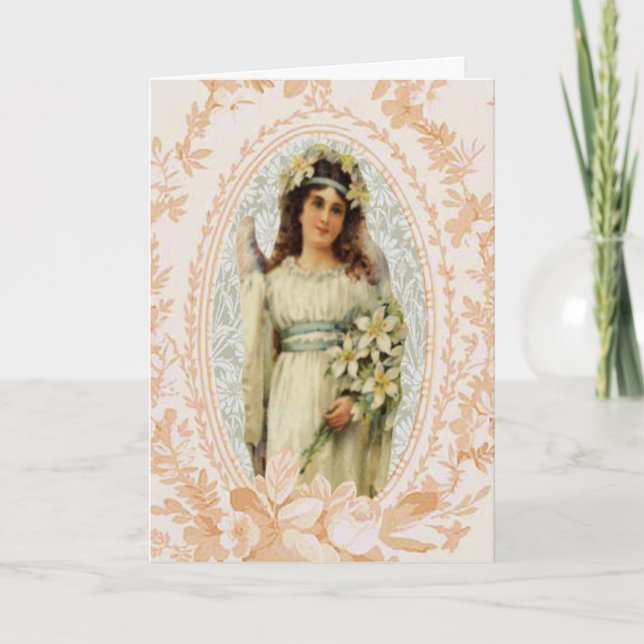 Victorian Angel Påsk Card Helgkort (Framsida)