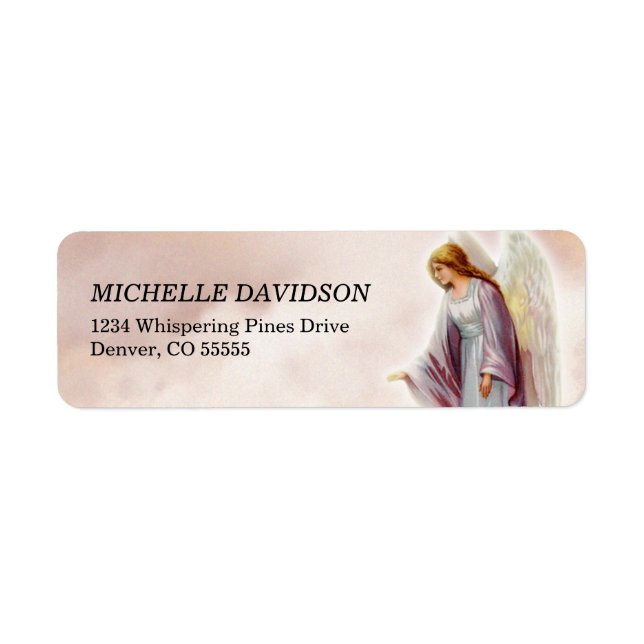Victorian Angel-Returetiketter Returadress Etikett (Framsidan)