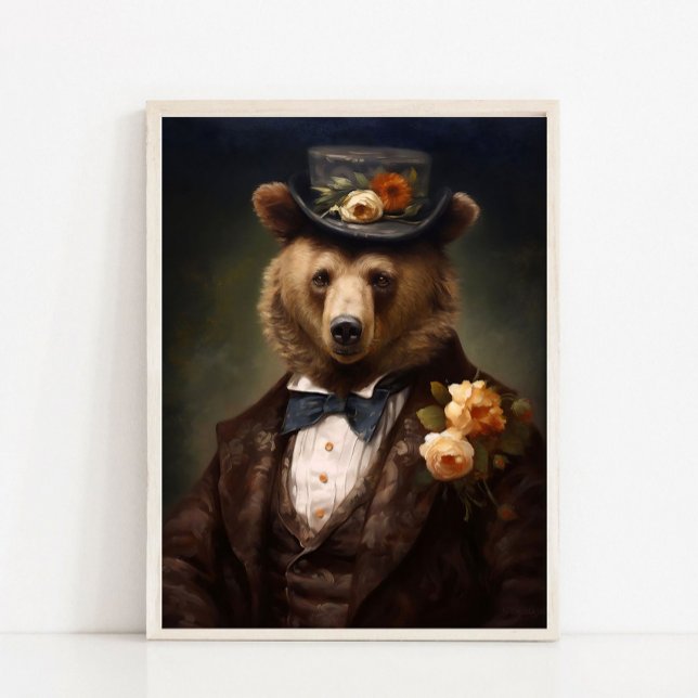 Victorian Animals Portrait, Dressed Animal Print,  Poster (Skapare uppladdad)