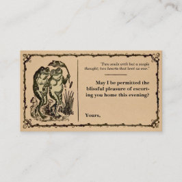 Victorian Anpassade Frog Acquaintance Card Visitkort