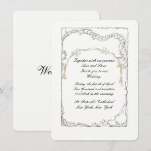 Victorian Antique Wedding bjudande Inbjudningar
