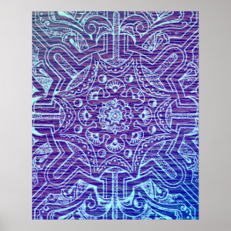 Victorian Arabesque, IDALIS - Black Light Poster