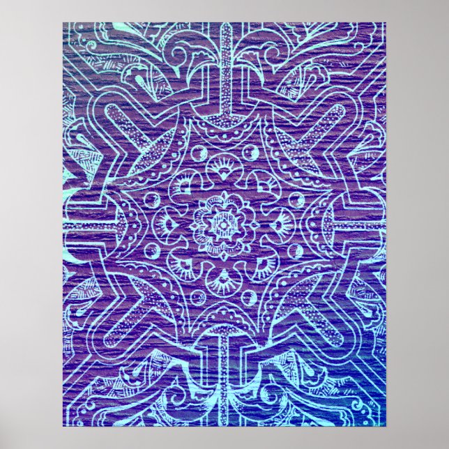 Victorian Arabesque, IDALIS - Black Light Poster (Framsidan)