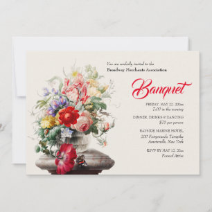 Victorian Arrangemang Banquet Dinner Inbjudningar