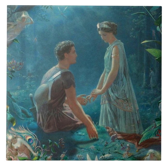 Victorian Art Ceramic Tile Kakelplatta (Framsidan)