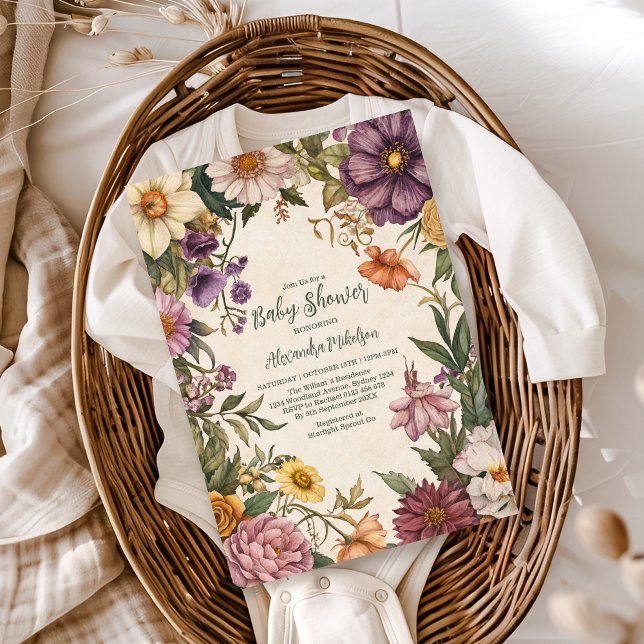 Victorian Art nouveau Baby Shower Inbjudningar (Skapare uppladdad)