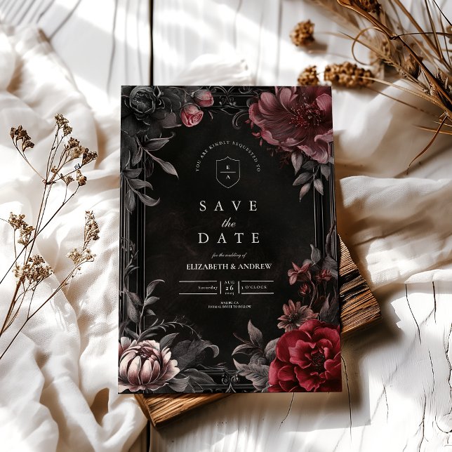 Victorian Art nouveau Blommigt Bröllop Spara Datumet (Skapare uppladdad)