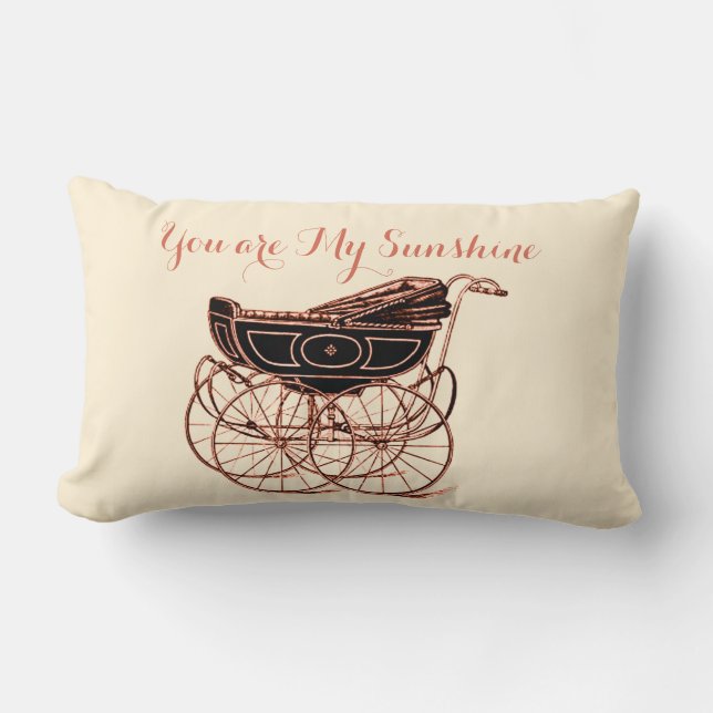 Victorian Baby Buggy Nursery Lumbarkudde (Framsida)