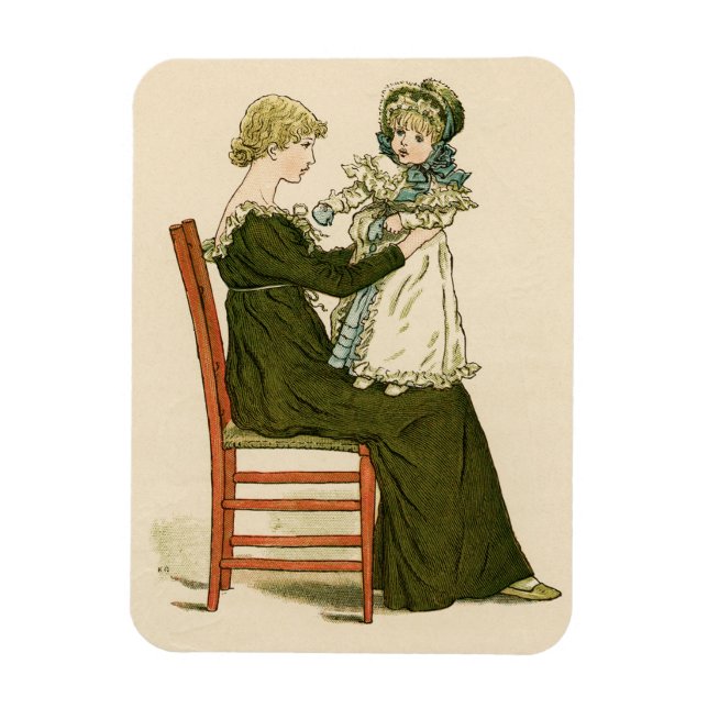 Victorian Baby Greenaway Mor Magnet (Vertikal)