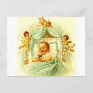 Victorian Baby och Cherubs Vintage Postcard Art Vykort