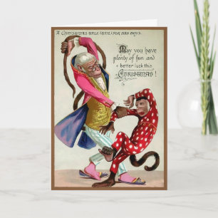 Victorian Bad Monkey-julkort Helgkort
