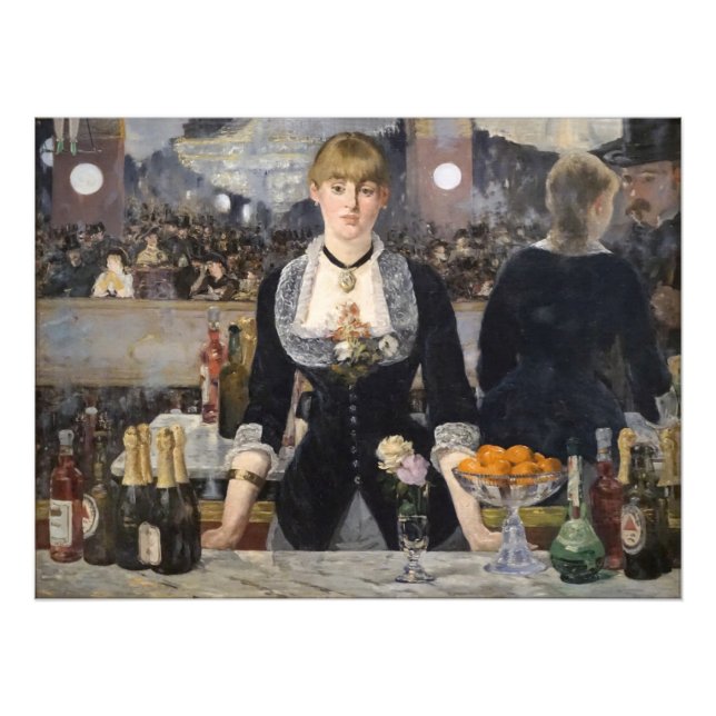 Victorian Bar Girl at Folies Bergere in France Fototryck (Framsidan)