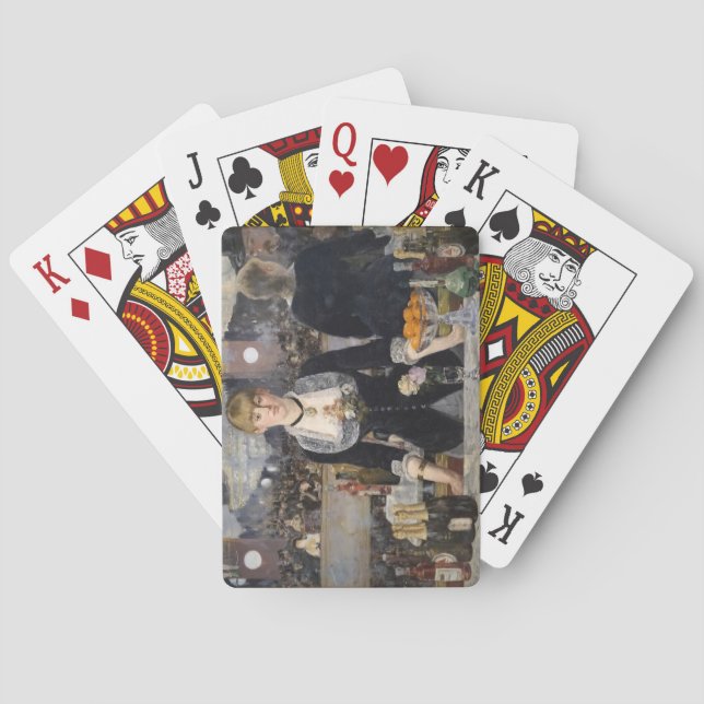 Victorian Barmaid Girl vid Folies Bergere, Frankri Casinokort (Baksidan)