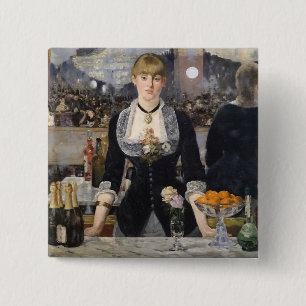 Victorian Barmaid Girl vid Folies Bergere, Frankri Knapp