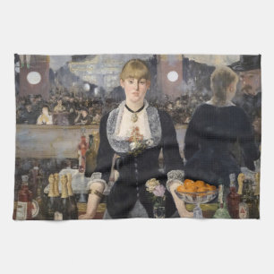 Victorian Barmaid Girl vid Folies Bergere, Frankri Kökshandduk