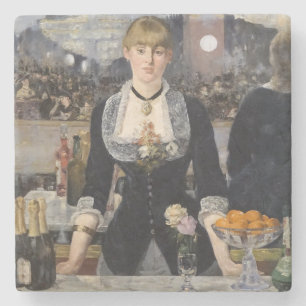 Victorian Barmaid Girl vid Folies Bergere, Frankri Stenunderlägg