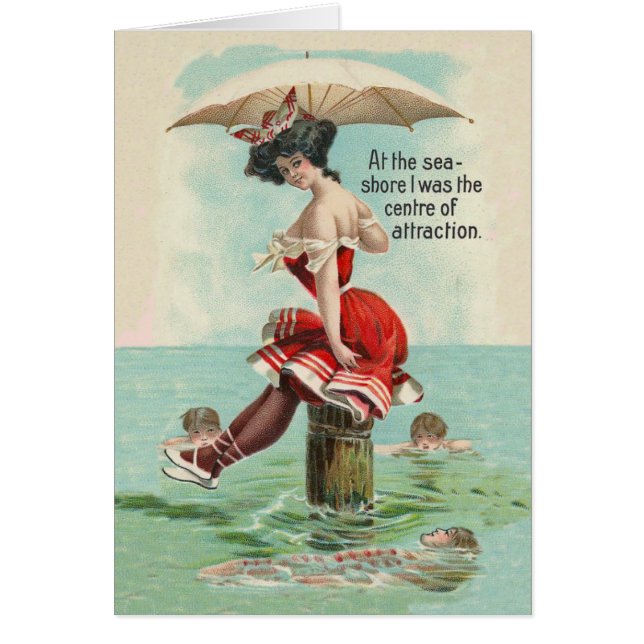 Victorian Beach Beauty Card OBS Kort (Framsidan)