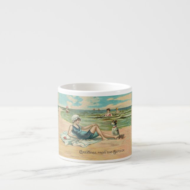 Victorian Beach Swim Flicka Ocean Sommarlov Espressomugg (Framsidan)