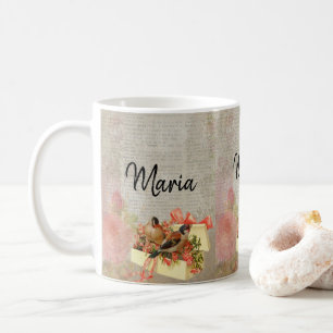 Victorian Bird Blommigt Mugg