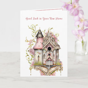 Victorian Birdhouse Lycka till New Home Kort