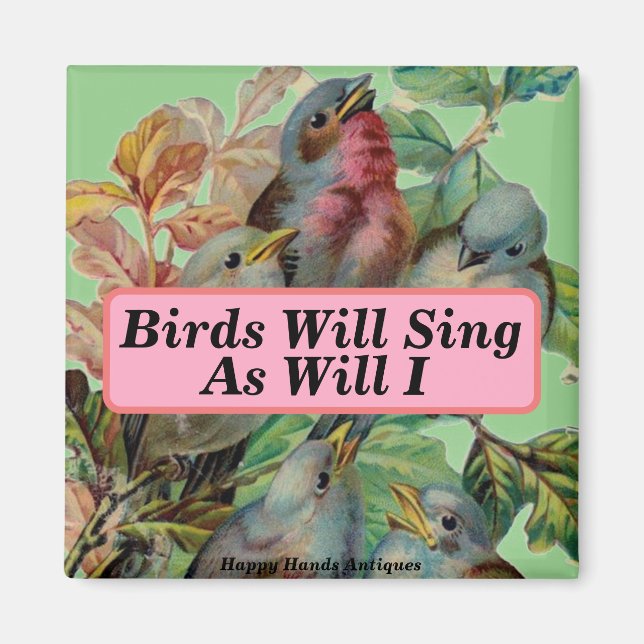 Victorian Birds Magnet (Framsidan)