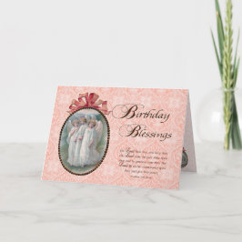Victorian Birthday Blessings Kort