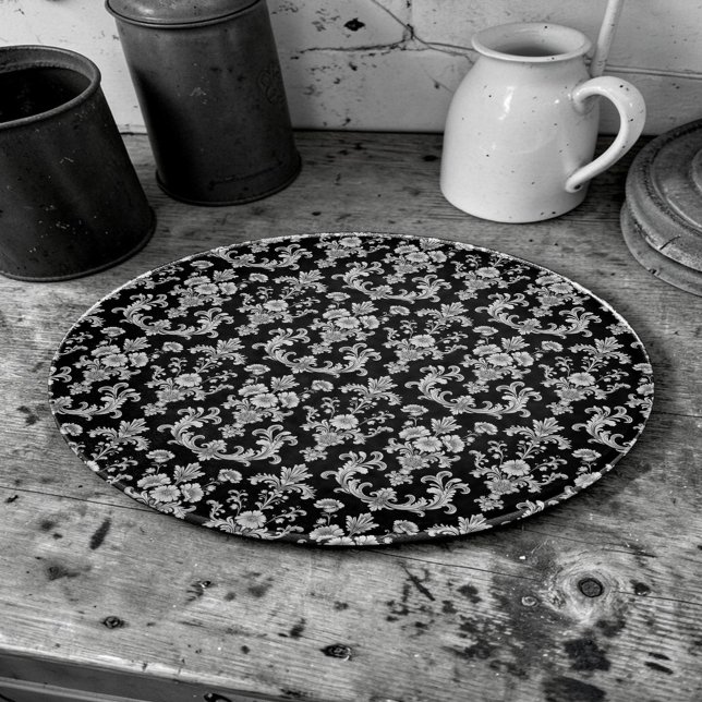 Victorian Black and White Damask Pattern (Skapare uppladdad)