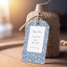 Victorian Blommigt Bröllop Tack Presentetikett