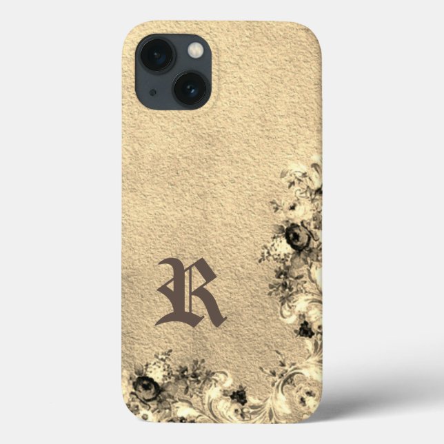 Victorian blommigt ro guld elegant vintage (Baksida)