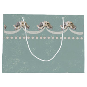 Victorian Blommigt Tapestry in Grönt Gift Bag
