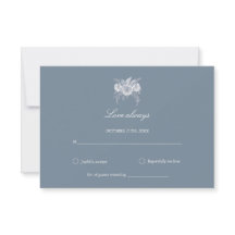 Victorian Blue Blommigt Dusty Blue Bröllop