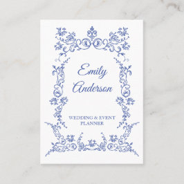 Victorian Blue Elegant hej Card Visitkort