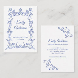 Victorian Blue Elegant hej Card Visitkort