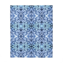 Victorian Blue Fleece Blanket