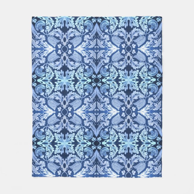 Victorian Blue Fleece Blanket (Framsidan)