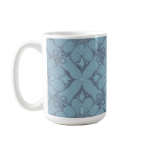 Victorian Blue Flower Lattice Design Stil