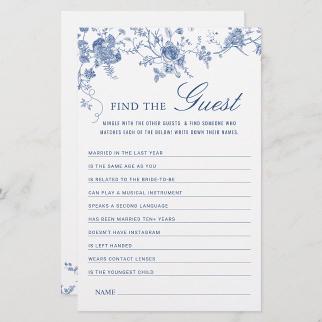 Victorian Blue Fransk Garden Möhippa Game (Fram/baksida)