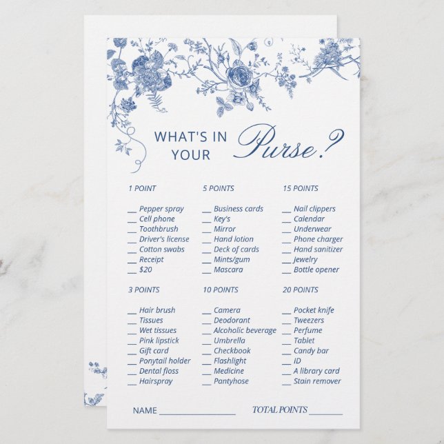 Victorian Blue Fransk Garden Möhippa Game (Fram/baksida)