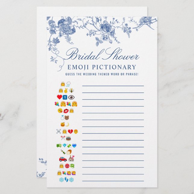 Victorian Blue Fransk Garden Möhippa Game (Fram/baksida)