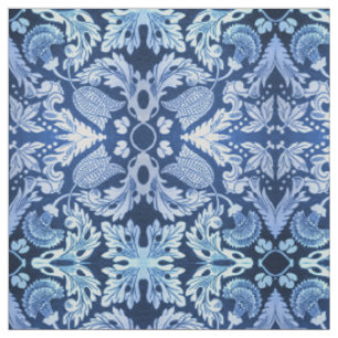 Victorian Blue Mönster Fabric Tyg