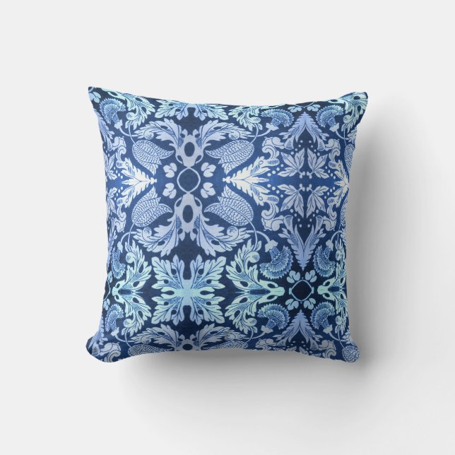 Victorian Blue Mönster Pillow Kudde (Framsida)