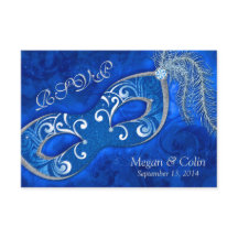 Victorian Blue Silver Masquerad Boll Bröllop OSA