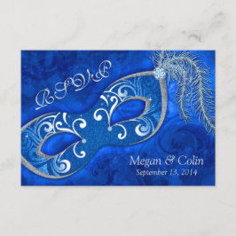 Victorian Blue Silver Masquerad Boll Bröllop OSA